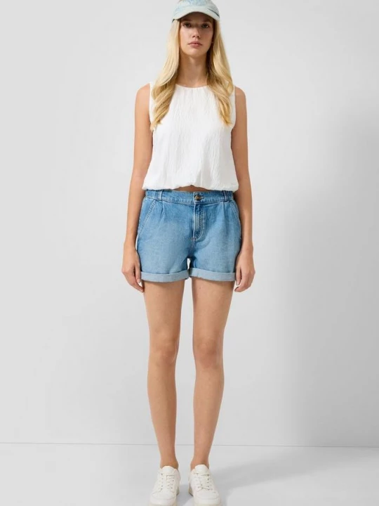 Foto van product Abby denim shorts / Relaxed fit / Halfhoog QS blauw