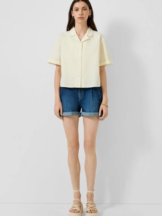 Foto van product Abby denim shorts / Relaxed fit / Halfhoog QS blauw