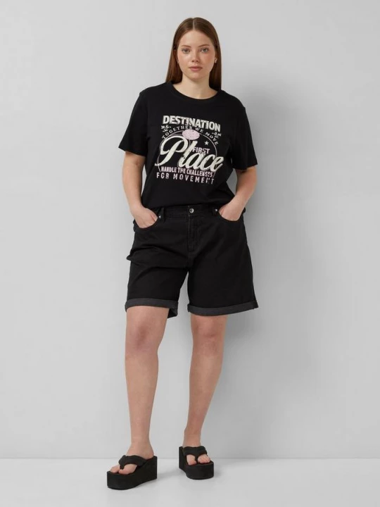 Foto van product Abby jeans / Halfhoog / Korte broek QS zwart