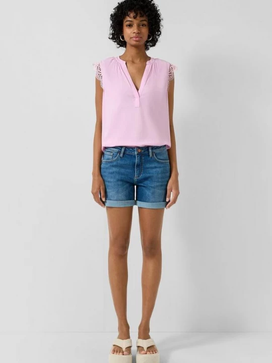 Foto van product Abby jeans short / normale pasvorm / halfhoog QS blauw