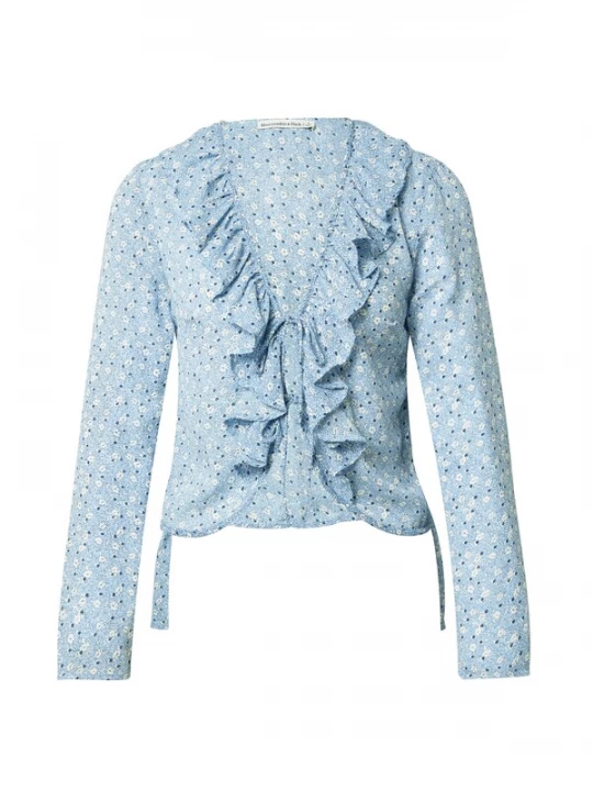 Foto van product Abercrombie & Fitch Blouse blauw / wit