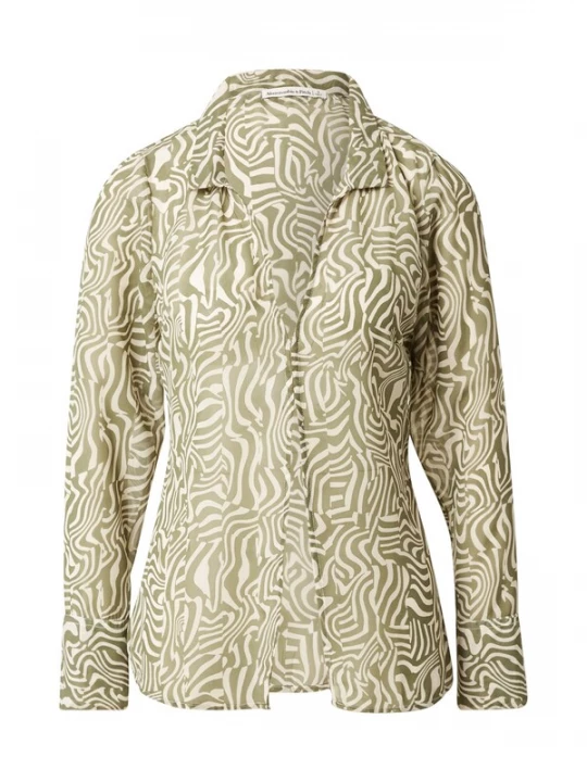 Foto van product Abercrombie & Fitch Blouse kaki / offwhite