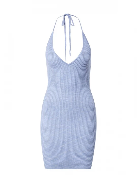 Foto van product Abercrombie & Fitch Gebreide jurk lichtblauw