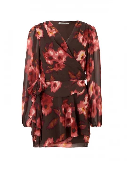 Foto van product Abercrombie & Fitch Jurk donkerbruin / curry / rood / roestrood