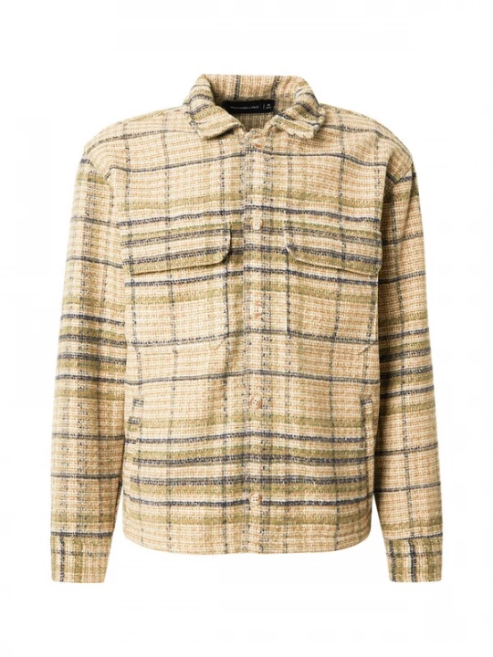Foto van product Abercrombie & Fitch Overhemd beige / navy / olijfgroen