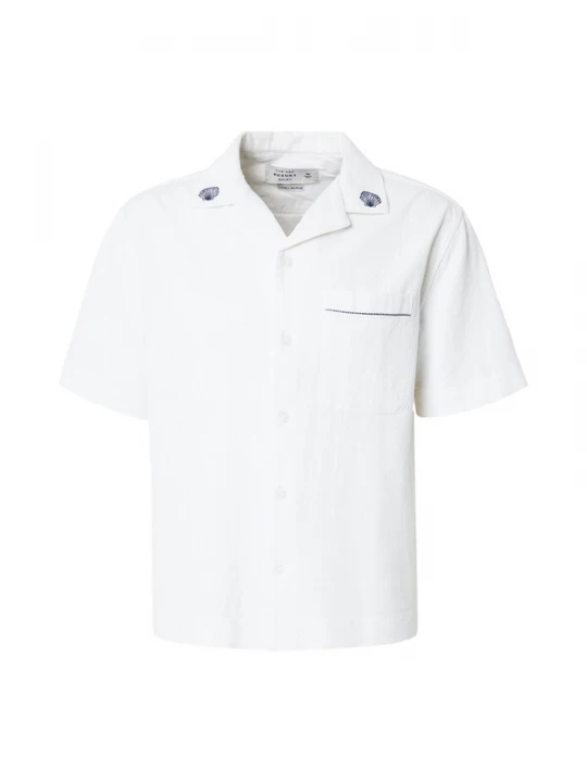 Foto van product Abercrombie & Fitch Overhemd donkerblauw / wit