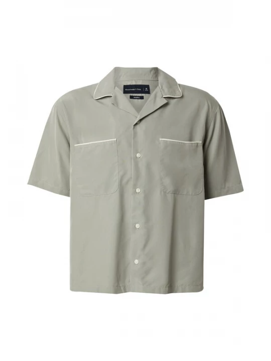 Foto van product Abercrombie & Fitch Overhemd pastelgroen / wit