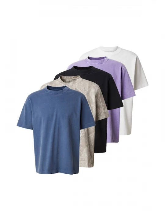 Foto van product Abercrombie & Fitch Shirt beige / blauw / lichtlila / wit