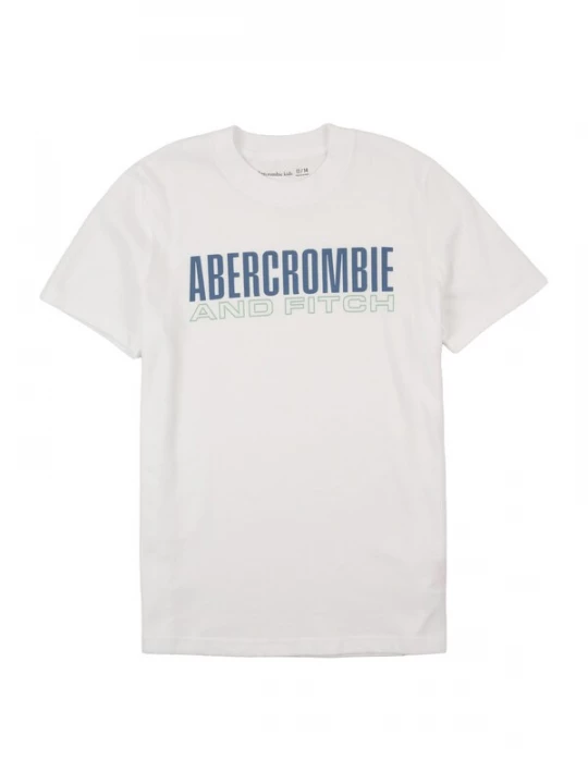 Foto van product Abercrombie & Fitch Shirt 'BRICK TYPE' saffier / spar / wit
