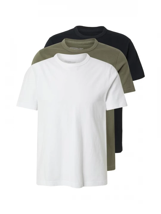 Foto van product Abercrombie & Fitch Shirt 'CLASSIC ESSENTIAL' olijfgroen / zwart / wit