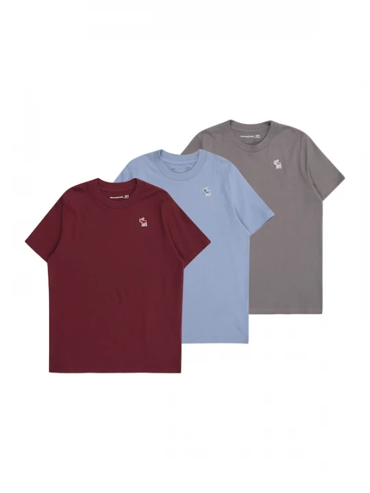 Foto van product Abercrombie & Fitch Shirt lichtblauw / donkergrijs / kersrood / wit