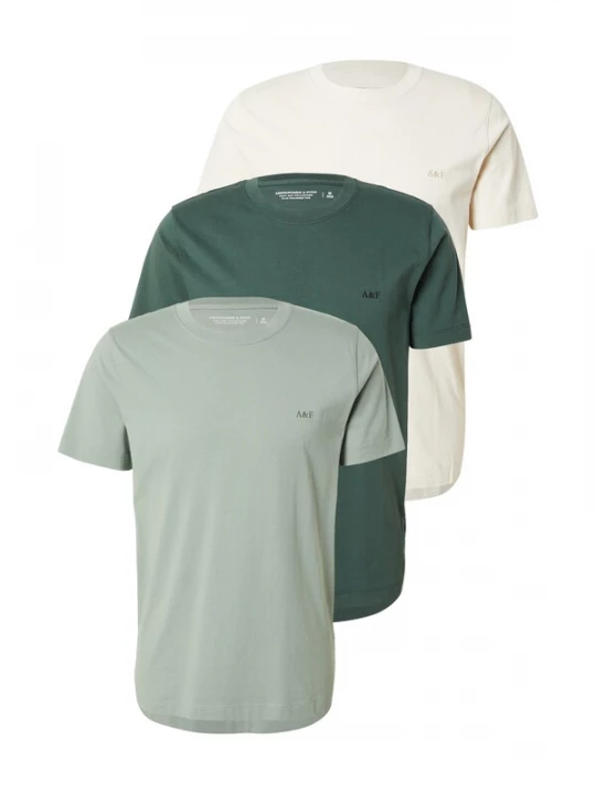 Foto van product Abercrombie & Fitch Shirt pastelgroen / donkergroen / natuurwit