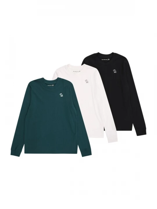 Foto van product Abercrombie & Fitch Shirt smaragd / zwart / wit
