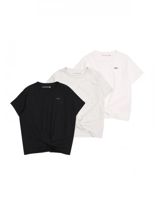 Foto van product Abercrombie & Fitch Shirt zwart / wit / wit gemêleerd