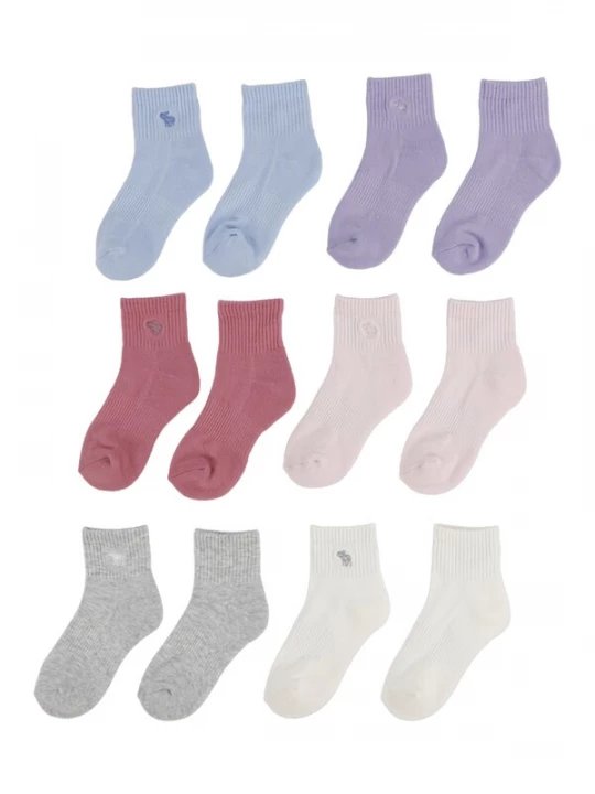Foto van product Abercrombie & Fitch Sokken lichtblauw / grijs gemêleerd / lila / magenta / pastelroze / wit