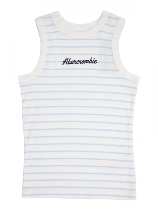 Foto van product Abercrombie & Fitch Top 'ESSENTIAL' lichtblauw / wit