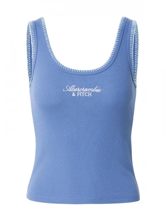 Foto van product Abercrombie & Fitch Top royal blue / koningsblauw / wit