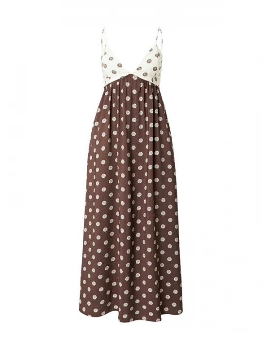 Foto van product Abercrombie & Fitch Zomerjurk crème / chocoladebruin