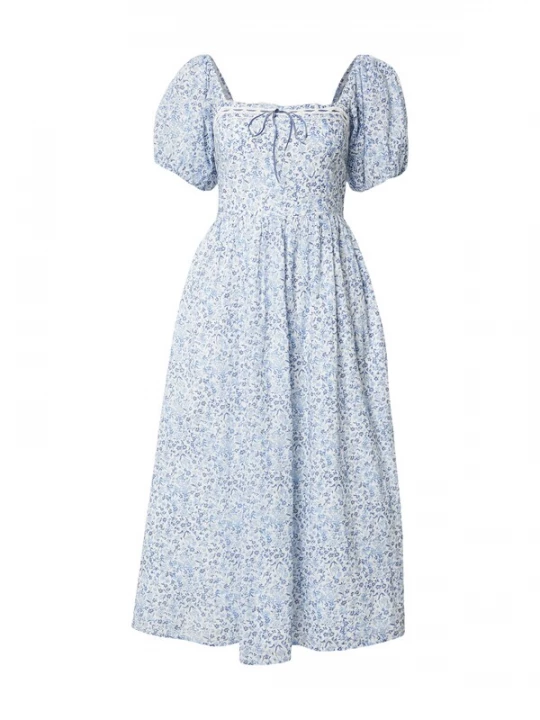 Foto van product Abercrombie & Fitch Zomerjurk 'EMERSON 2.0' duifblauw / hemelsblauw / wit
