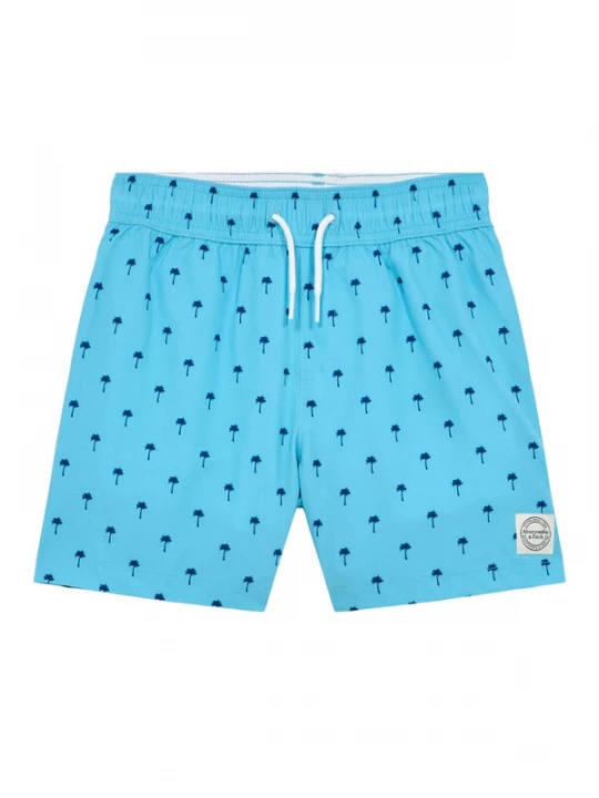 Foto van product Abercrombie & Fitch Zwemshorts 'CORE' lichtblauw / donkerblauw / wit