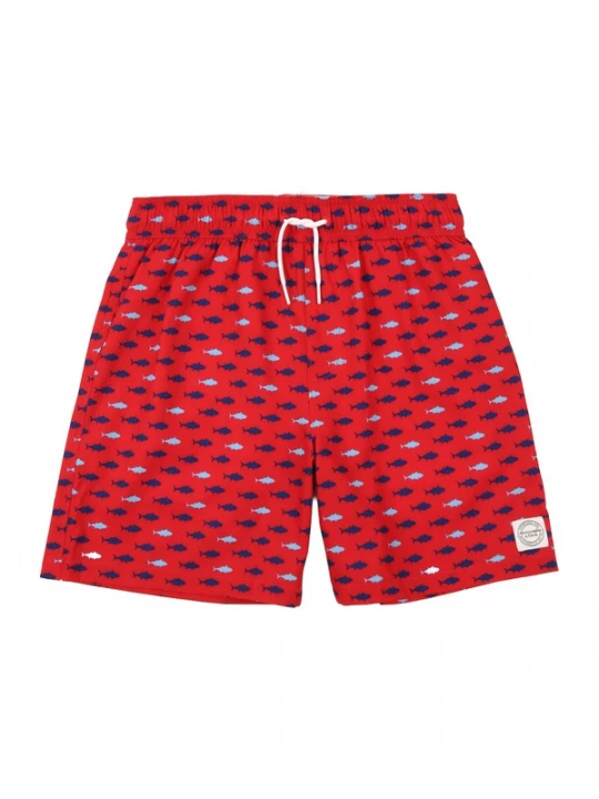 Foto van product Abercrombie & Fitch Zwemshorts navy / lichtblauw / rood