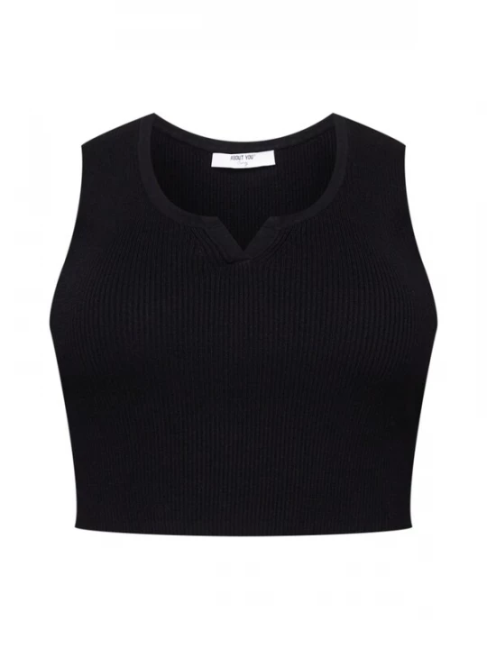 Foto van product ABOUT YOU Curvy Gebreide top 'Line' zwart