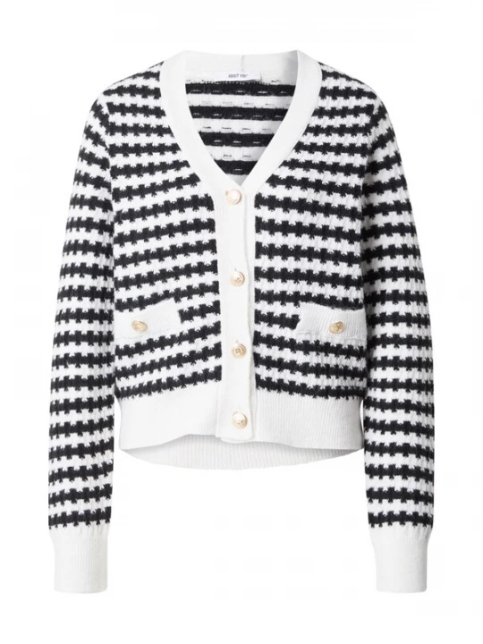 Foto van product ABOUT YOU Gebreid vest 'Cora' zwart / wit