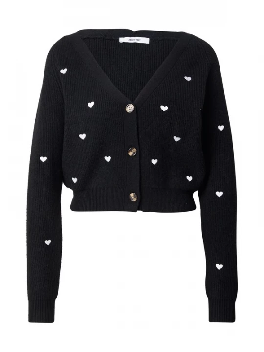 Foto van product ABOUT YOU Gebreid vest 'Lana' zwart / wit