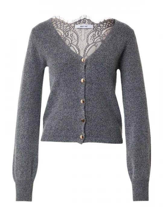 Foto van product ABOUT YOU Gebreid vest 'Vanessa' grijs gemêleerd