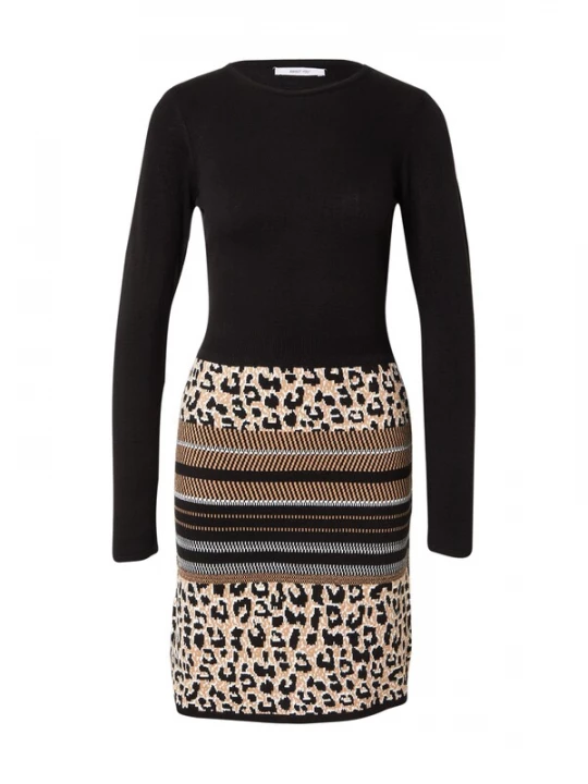 Foto van product ABOUT YOU Gebreide jurk 'Penelope' beige / bruin / zwart
