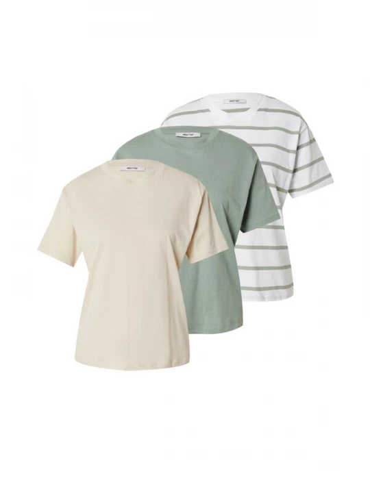Foto van product ABOUT YOU Shirt 'Astrid' beige / lichtgroen / natuurwit