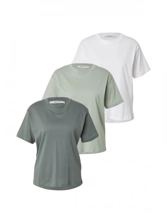 Foto van product ABOUT YOU Shirt 'Astrid' lichtgroen / donkergroen / wit