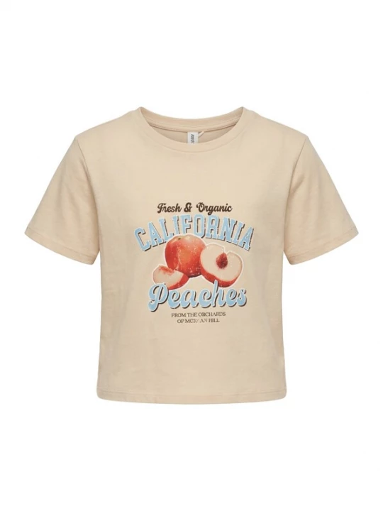 Foto van product ABOUT YOU Shirt 'Ava' beige / lichtblauw / oranje / wit