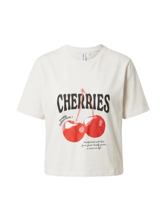 Foto van product ABOUT YOU Shirt 'Ava' knalrood / zwart / wit