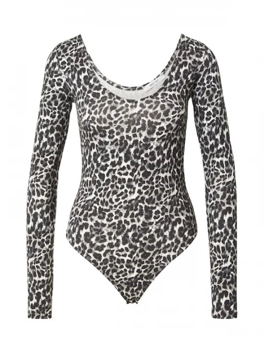 Foto van product ABOUT YOU Shirt body 'Drew' grijs / lichtgrijs / zwart