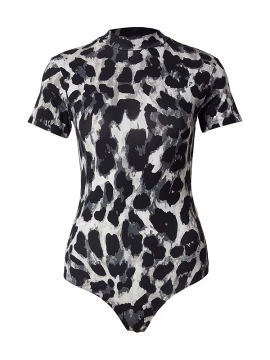 Foto van product ABOUT YOU Shirt body 'Selma' grijs / donkergrijs / zwart / wit