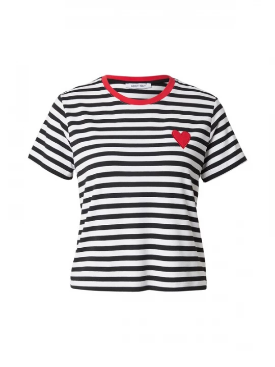 Foto van product ABOUT YOU Shirt 'Claude' navy / lichtrood / wit