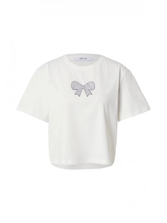 Foto van product ABOUT YOU Shirt 'Elfi' zilver / wit
