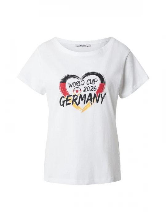 Foto van product ABOUT YOU Shirt 'Fame' geel / rood / zwart / wit