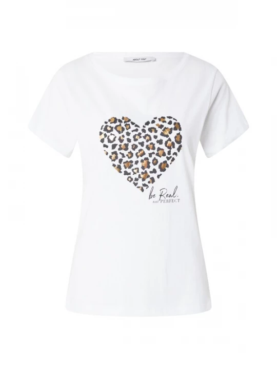 Foto van product ABOUT YOU Shirt 'Fatma' goud / zwart / wit