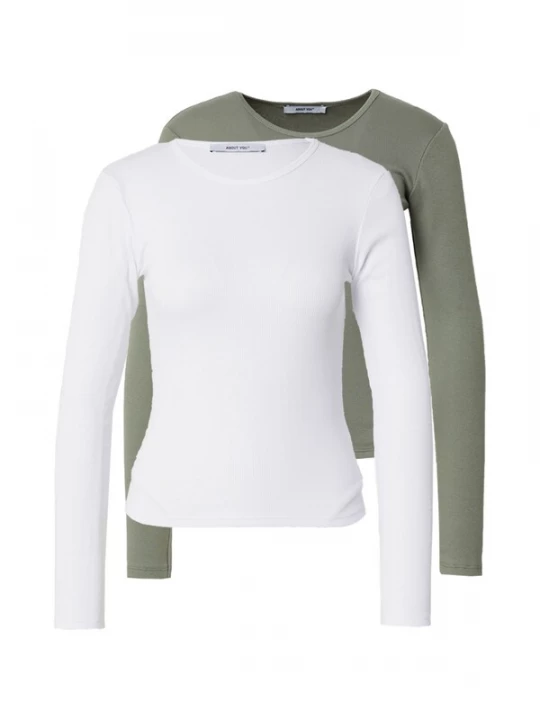 Foto van product ABOUT YOU Shirt 'Insa' mintgroen / wit