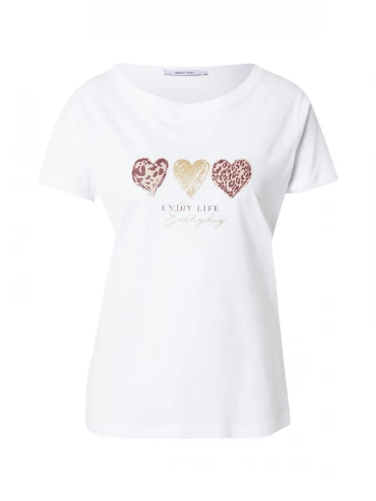 Foto van product ABOUT YOU Shirt 'Isa' nude / goud / bourgogne / wit