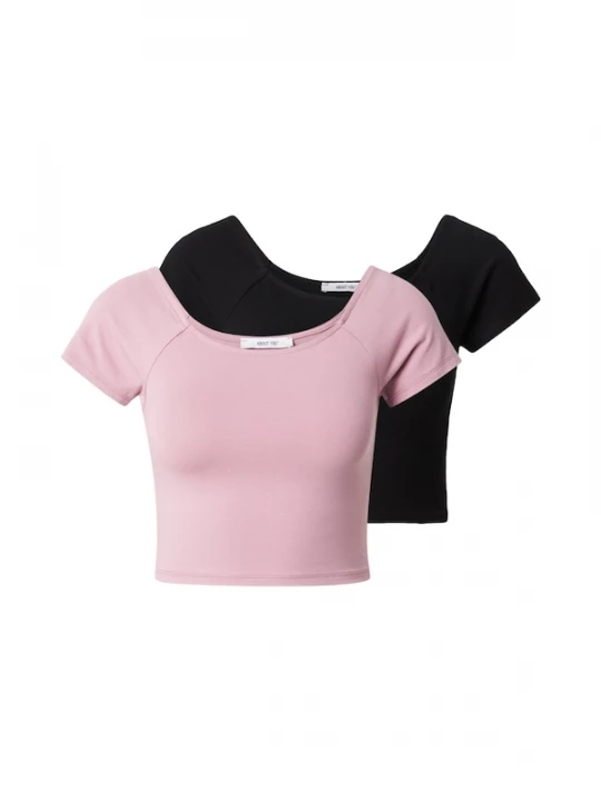 Foto van product ABOUT YOU Shirt 'Jale' oudroze / zwart