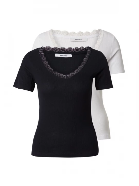 Foto van product ABOUT YOU Shirt 'Julia' zwart / wit