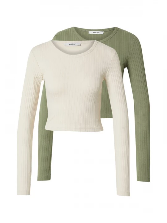 Foto van product ABOUT YOU Shirt 'Lieven' beige / groen