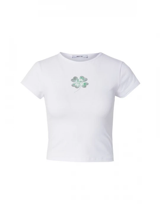 Foto van product ABOUT YOU Shirt limoen / wit