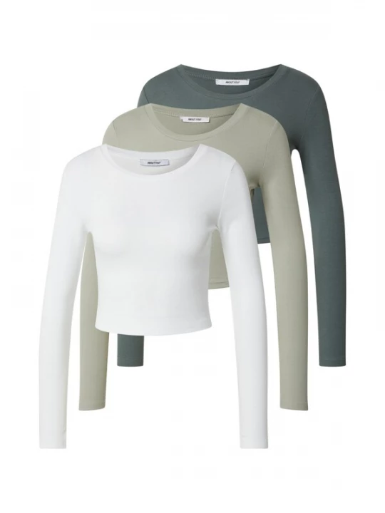 Foto van product ABOUT YOU Shirt 'Loretta' mintgroen / donkergroen / wit