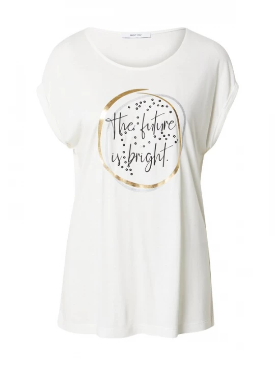 Foto van product ABOUT YOU Shirt 'Merrit' goud / zwart / zilver / wit