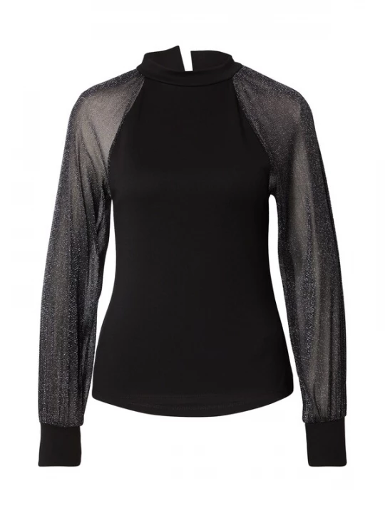Foto van product ABOUT YOU Shirt 'Mia' zwart / zilver