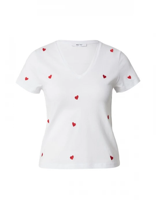Foto van product ABOUT YOU Shirt 'Mina' rood / wit